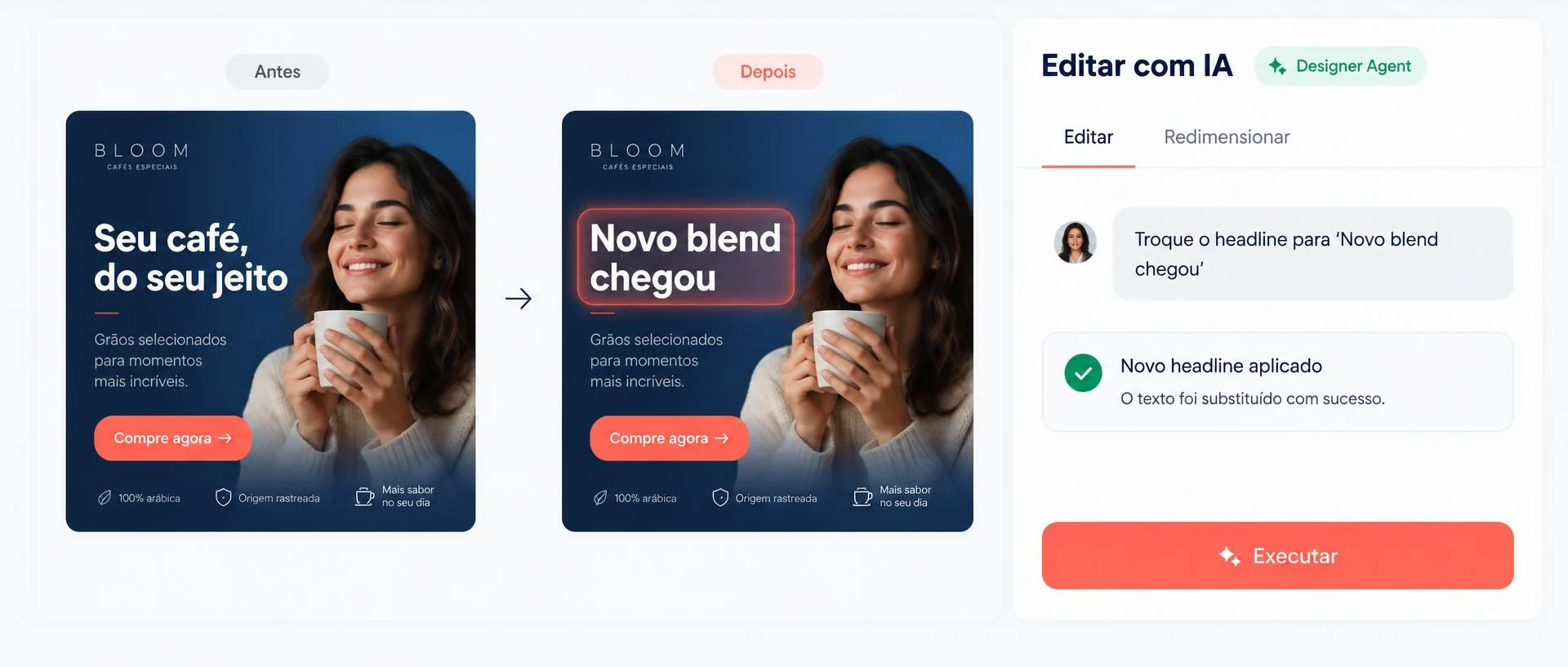 Designer Agent: Novo headline aplicado
